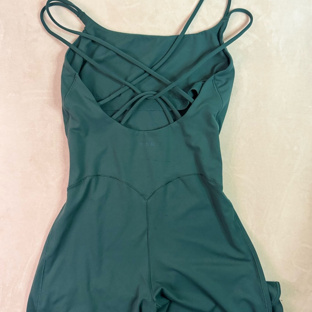 Victoria's Secret forest green Strappy Wide-Leg Jumpsuit